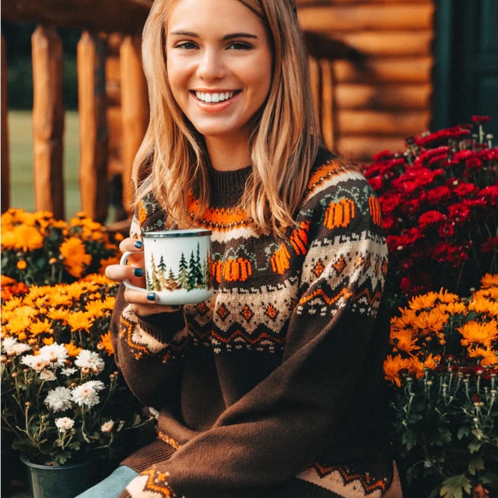 Kiel James Patrick Cozy Pumpkin Sweater - Cozy Cabin Sweaters - KJP